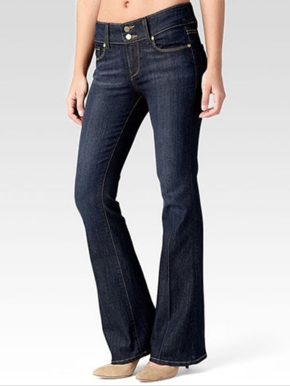 PAIGE Dark Indigo Flare Jeans